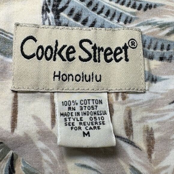 Cooke Street Hawaiian Shirt Tan Beige M Medium Pineapple - Picture 4 of 4